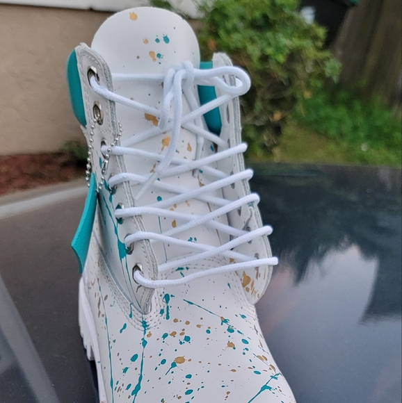 TURQUOISE GOLD SPLATTERED TIMBERLAND WATERPROOF - Picture 5 of 5